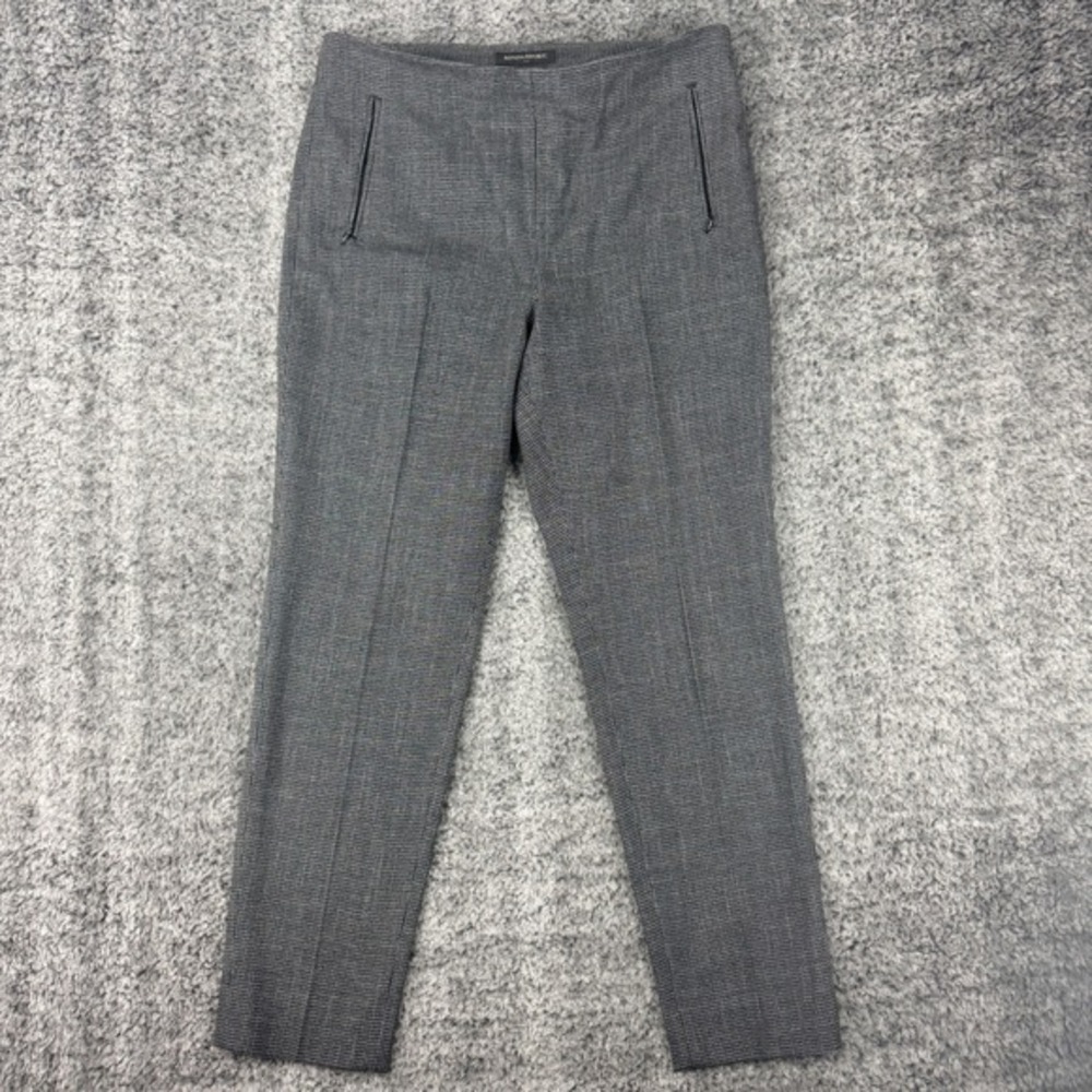 Banana Republic Women Sz 8 Pants Houndstooth Straight Leg Polyester Blend Career